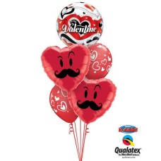 Bukiet 149 To My Valentine Banner Hearts Qualatex #33907 60066-2 11123-2